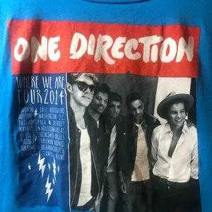 HARRY　TOUR 2014 2014 I love Harry Styles Shirt One Direction Pop Band White